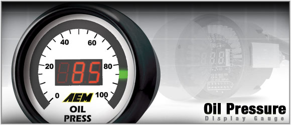 AEM Oil Pressure Display Gauge